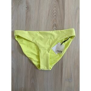 Jade Womens Citrine Swim Rounded Edges Bikini Bottom sz M